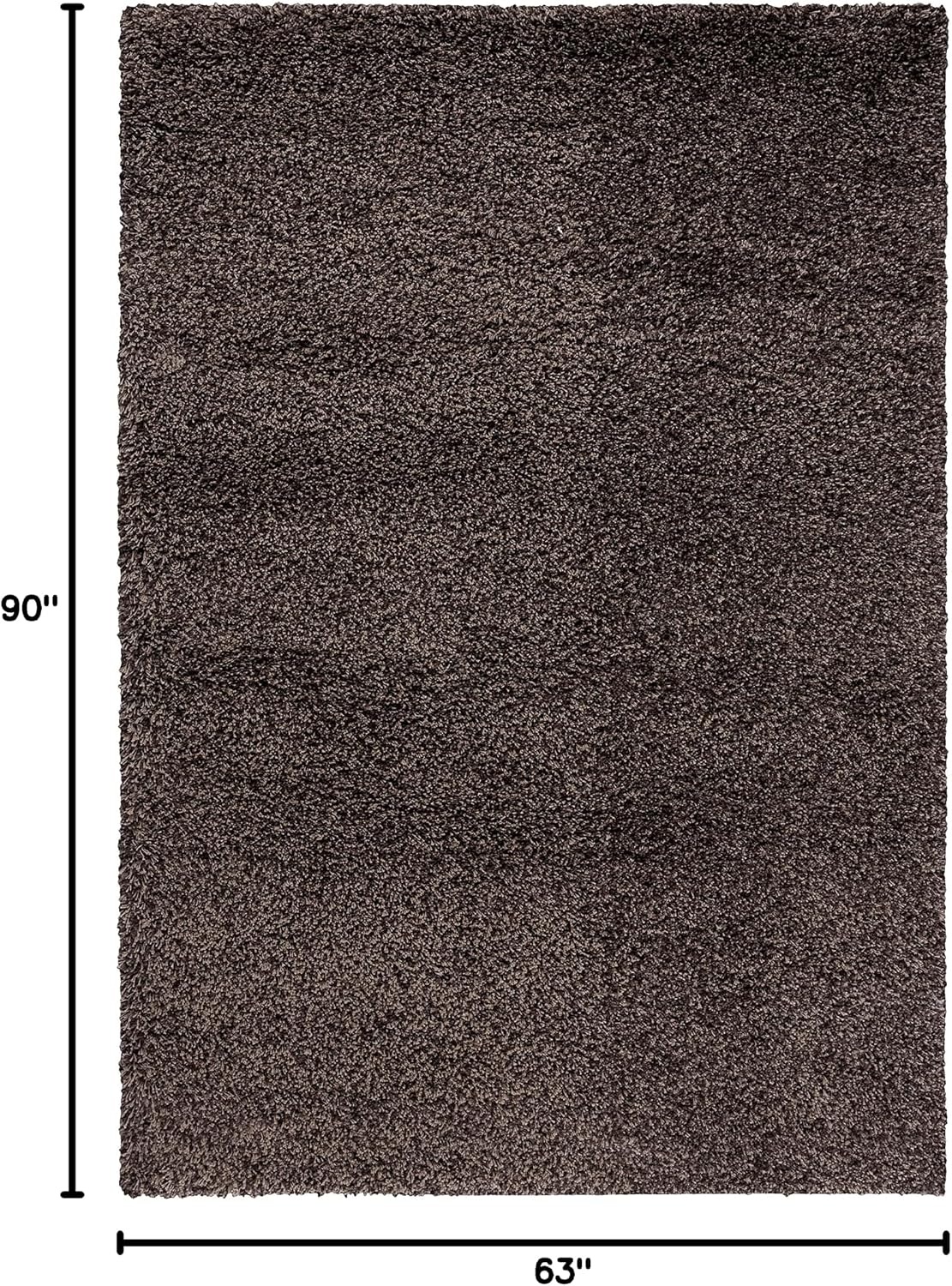 image:imageSAFAVIEH Santa Monica Shag Collection 8 x 10 Navy SGN725 Solid NonShedding Living Room Bedroom Dining Room Entryway Plush 2inch Thick Area RugMushroom