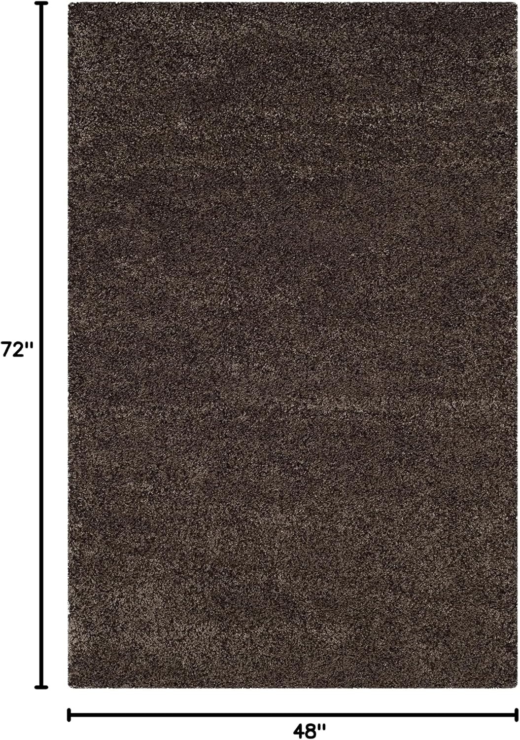 image:imageSAFAVIEH Santa Monica Shag Collection 8 x 10 Navy SGN725 Solid NonShedding Living Room Bedroom Dining Room Entryway Plush 2inch Thick Area RugMushroom