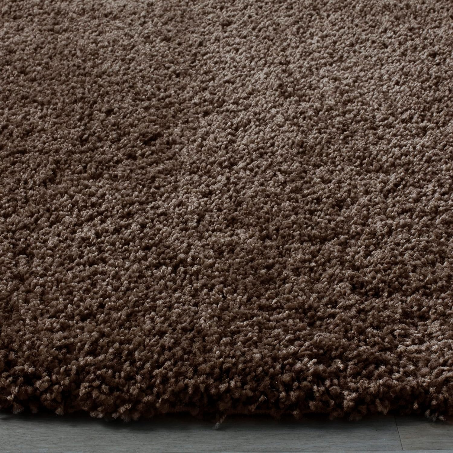 image:imageSAFAVIEH Santa Monica Shag Collection 8 x 10 Navy SGN725 Solid NonShedding Living Room Bedroom Dining Room Entryway Plush 2inch Thick Area RugMushroom