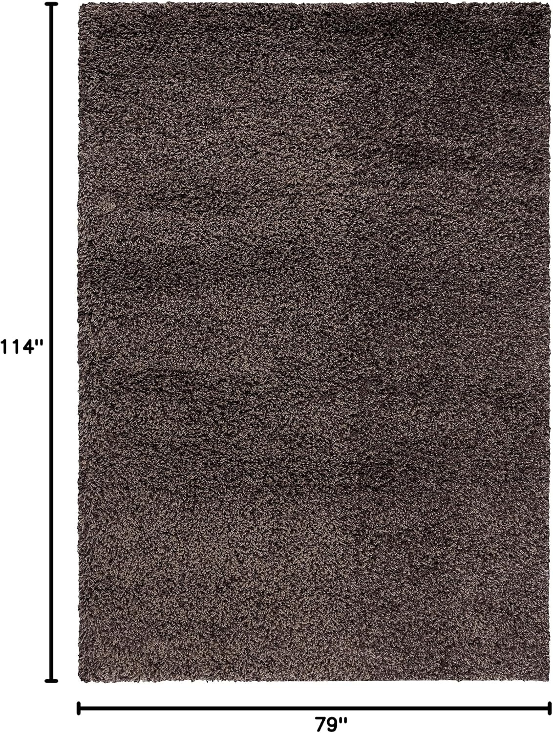 image:imageSAFAVIEH Santa Monica Shag Collection 8 x 10 Navy SGN725 Solid NonShedding Living Room Bedroom Dining Room Entryway Plush 2inch Thick Area RugMushroom