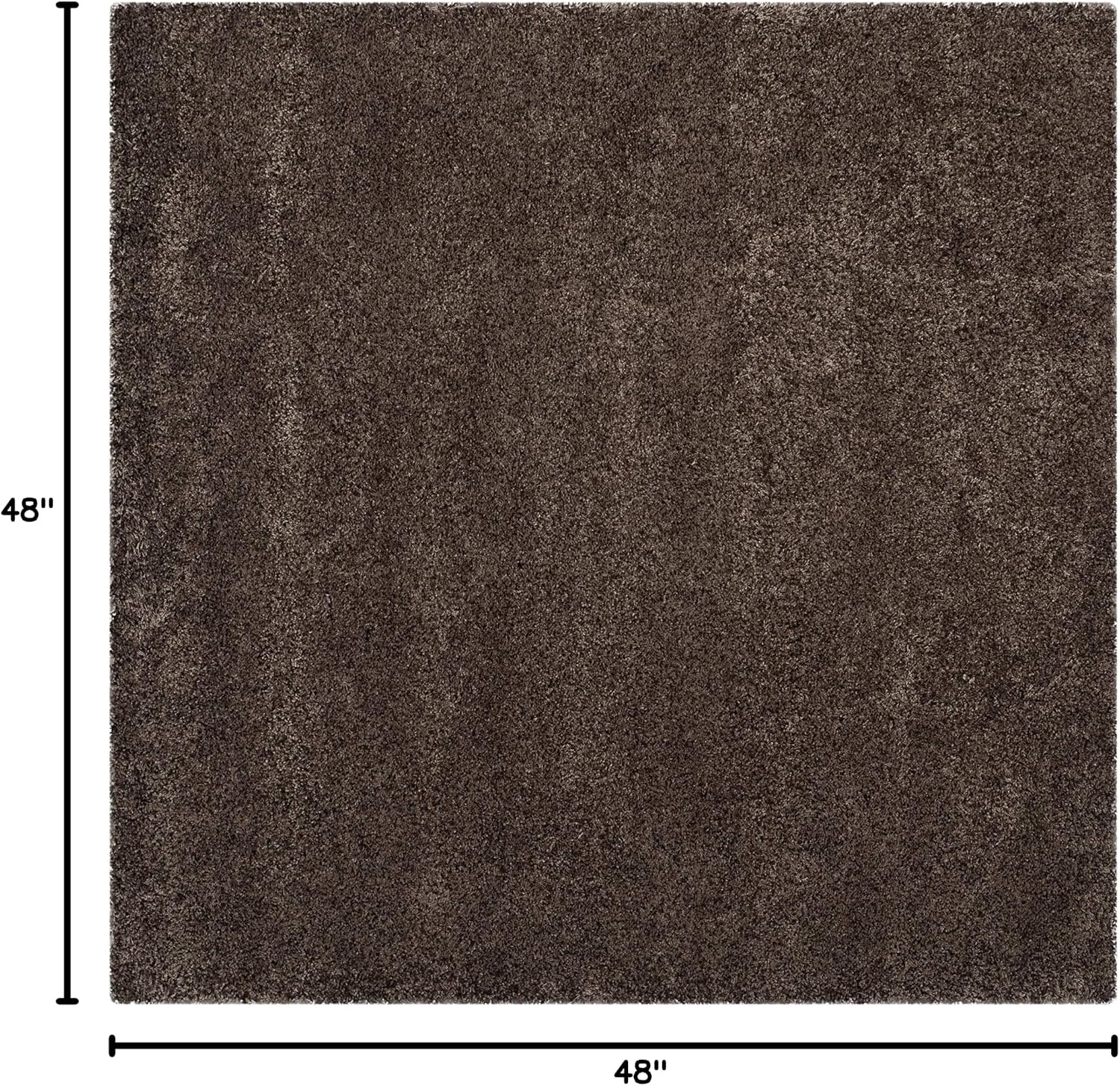 image:imageSAFAVIEH Santa Monica Shag Collection 8 x 10 Navy SGN725 Solid NonShedding Living Room Bedroom Dining Room Entryway Plush 2inch Thick Area RugMushroom