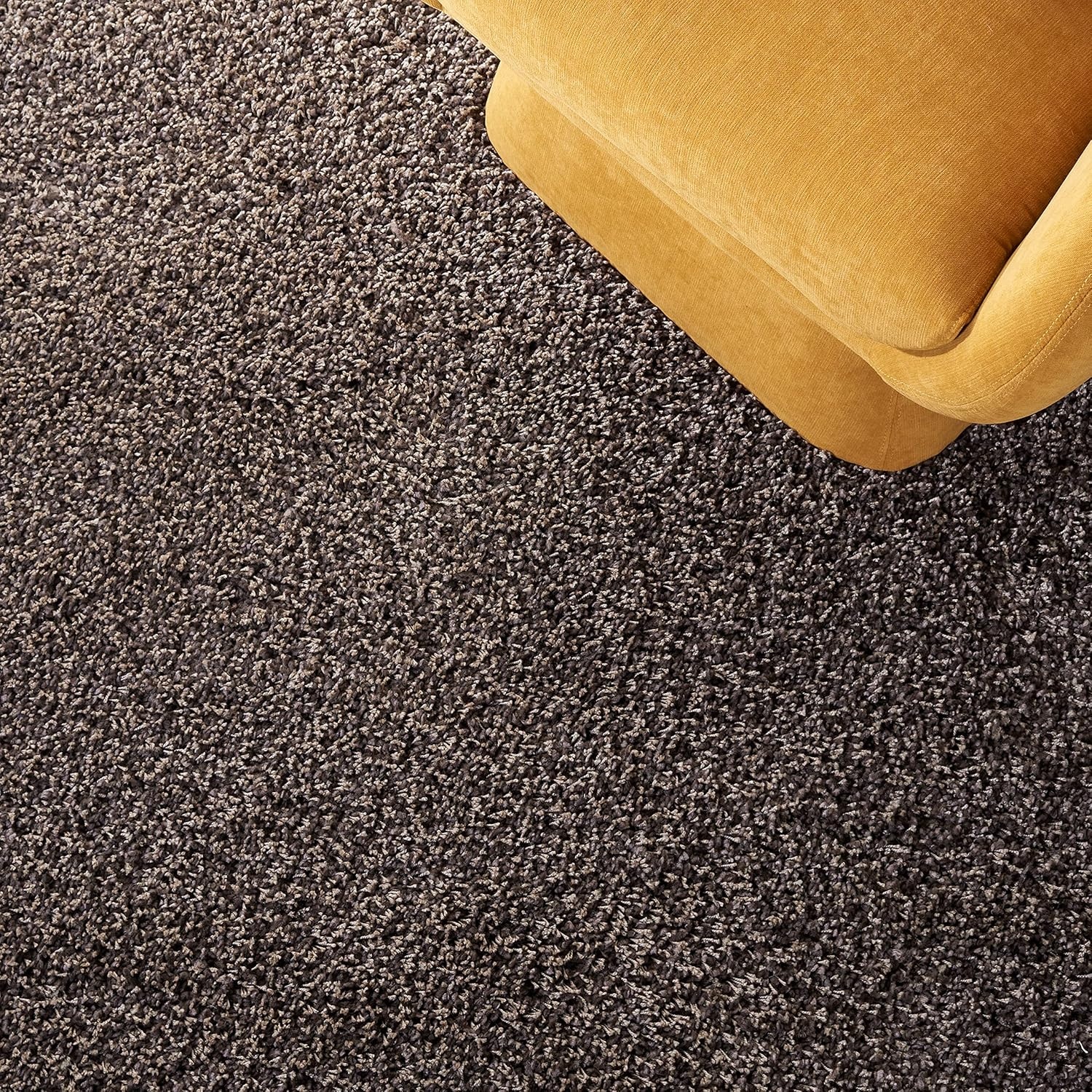 image:imageSAFAVIEH Santa Monica Shag Collection 8 x 10 Navy SGN725 Solid NonShedding Living Room Bedroom Dining Room Entryway Plush 2inch Thick Area RugMushroom