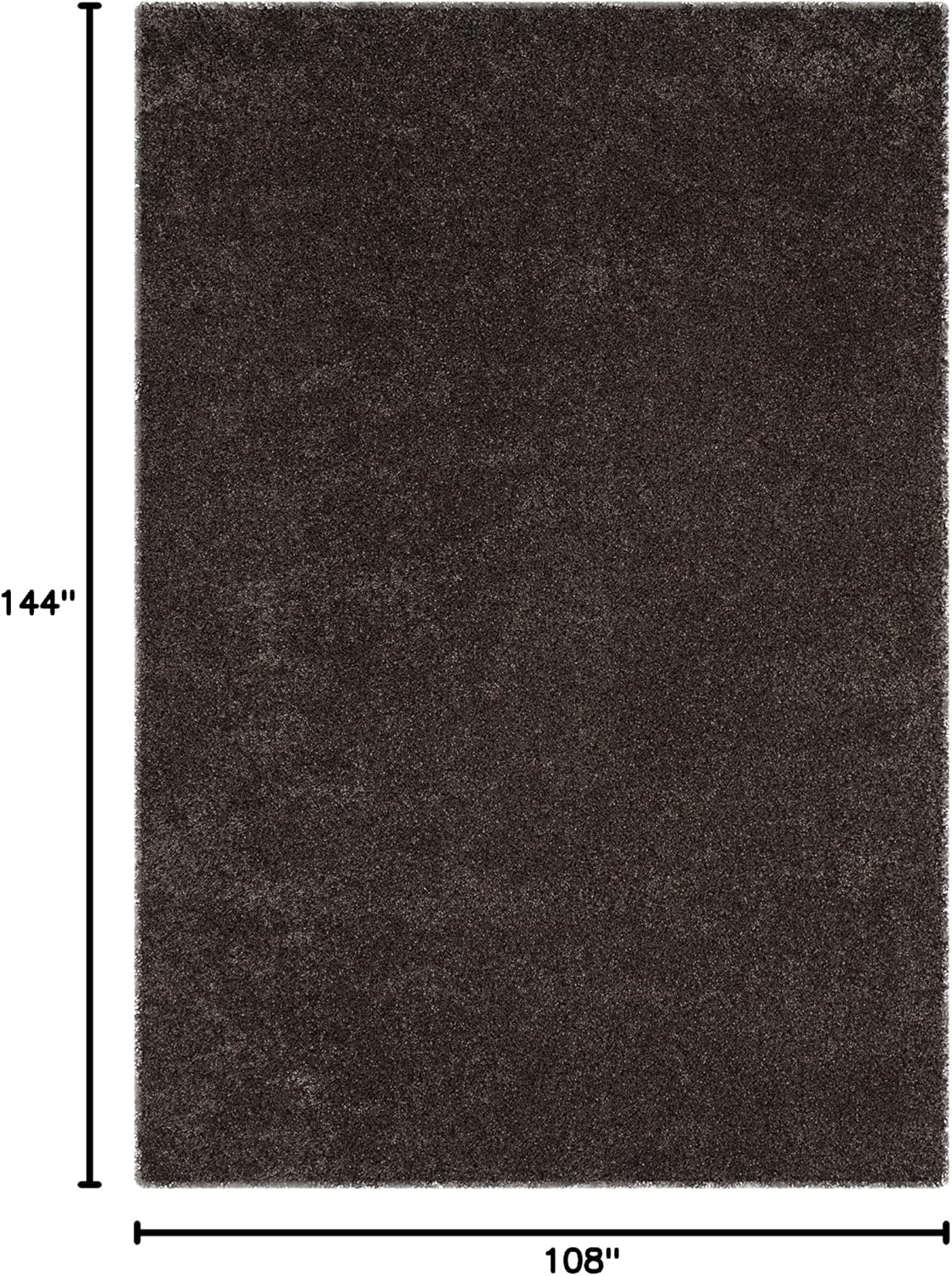 image:imageSAFAVIEH Santa Monica Shag Collection 8 x 10 Navy SGN725 Solid NonShedding Living Room Bedroom Dining Room Entryway Plush 2inch Thick Area RugMushroom