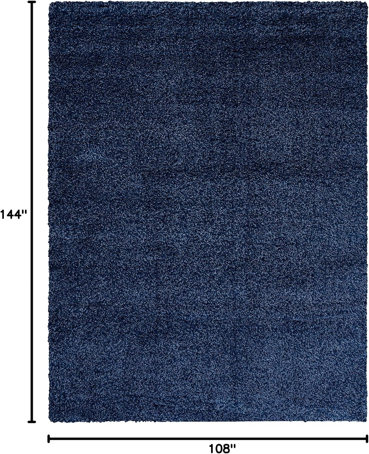 image:imageSAFAVIEH Santa Monica Shag Collection 8 x 10 Navy SGN725 Solid NonShedding Living Room Bedroom Dining Room Entryway Plush 2inch Thick Area RugNavy