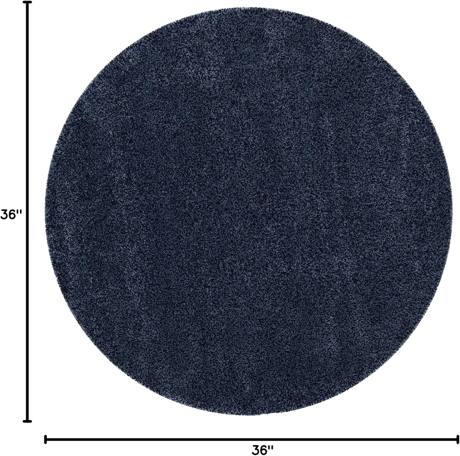 image:imageSAFAVIEH Santa Monica Shag Collection 8 x 10 Navy SGN725 Solid NonShedding Living Room Bedroom Dining Room Entryway Plush 2inch Thick Area RugNavy