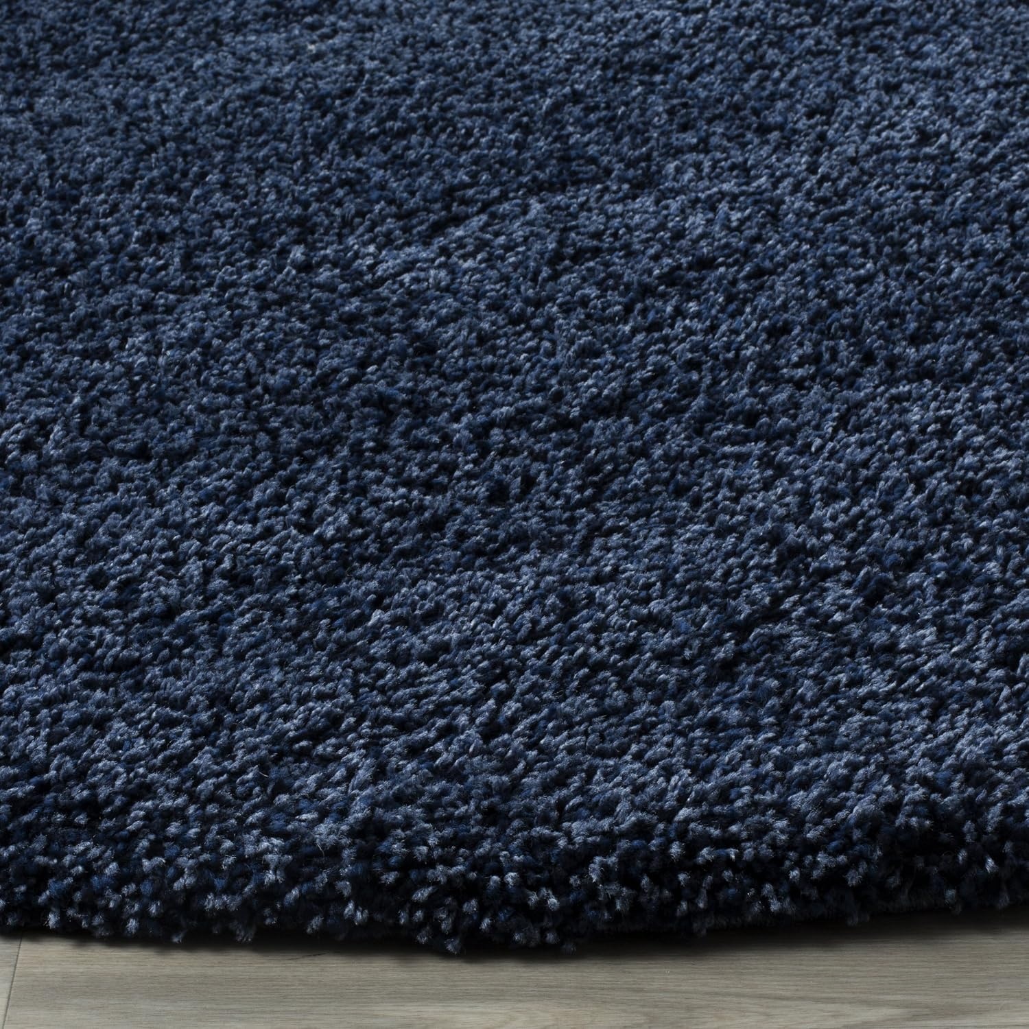image:imageSAFAVIEH Santa Monica Shag Collection 8 x 10 Navy SGN725 Solid NonShedding Living Room Bedroom Dining Room Entryway Plush 2inch Thick Area RugNavy