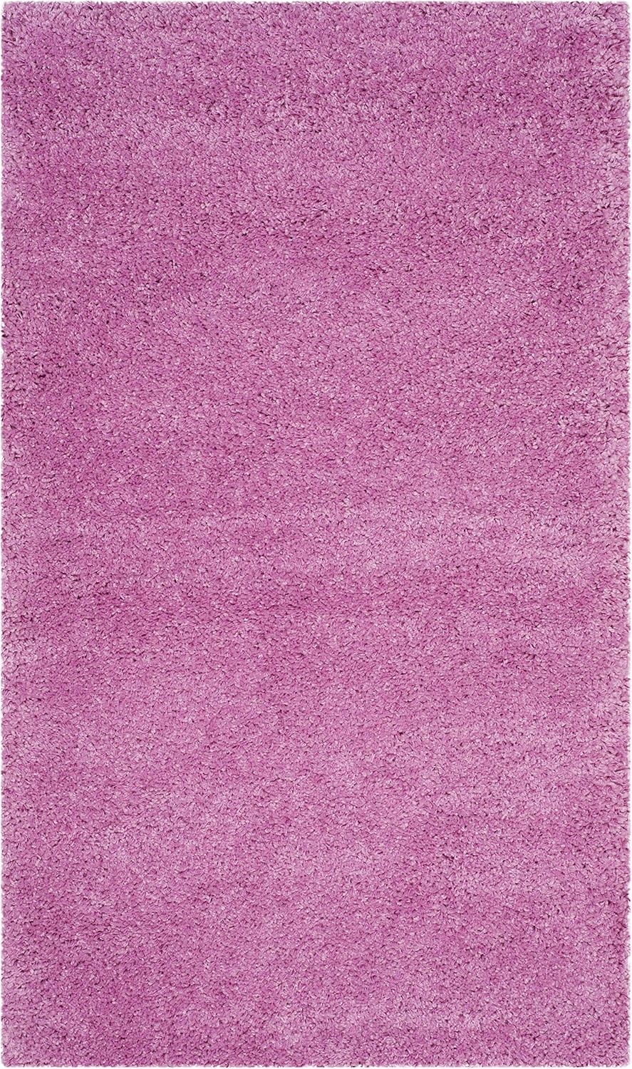 image:imageSAFAVIEH Santa Monica Shag Collection 8 x 10 Navy SGN725 Solid NonShedding Living Room Bedroom Dining Room Entryway Plush 2inch Thick Area RugPink