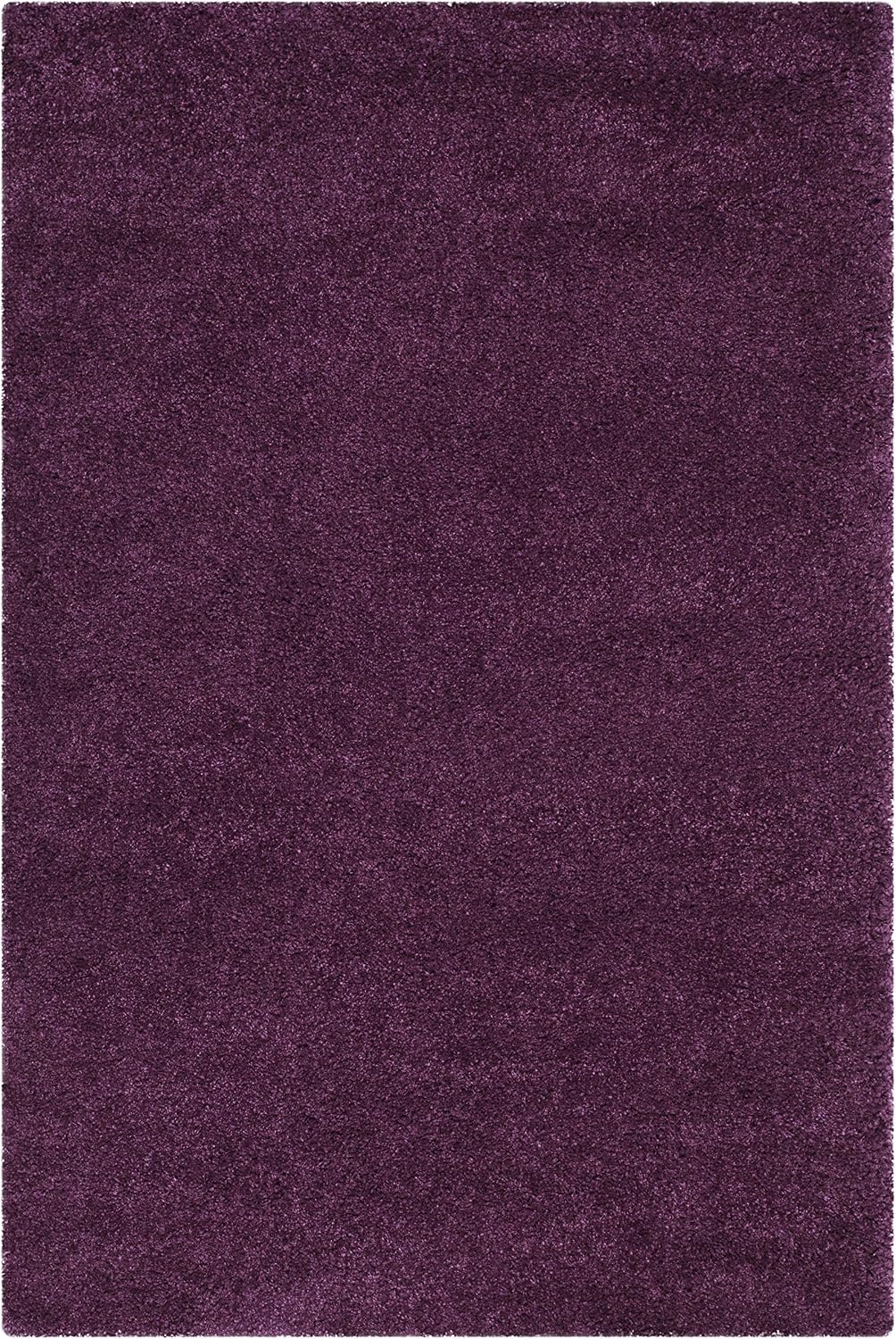 image:imageSAFAVIEH Santa Monica Shag Collection 8 x 10 Navy SGN725 Solid NonShedding Living Room Bedroom Dining Room Entryway Plush 2inch Thick Area RugPurple