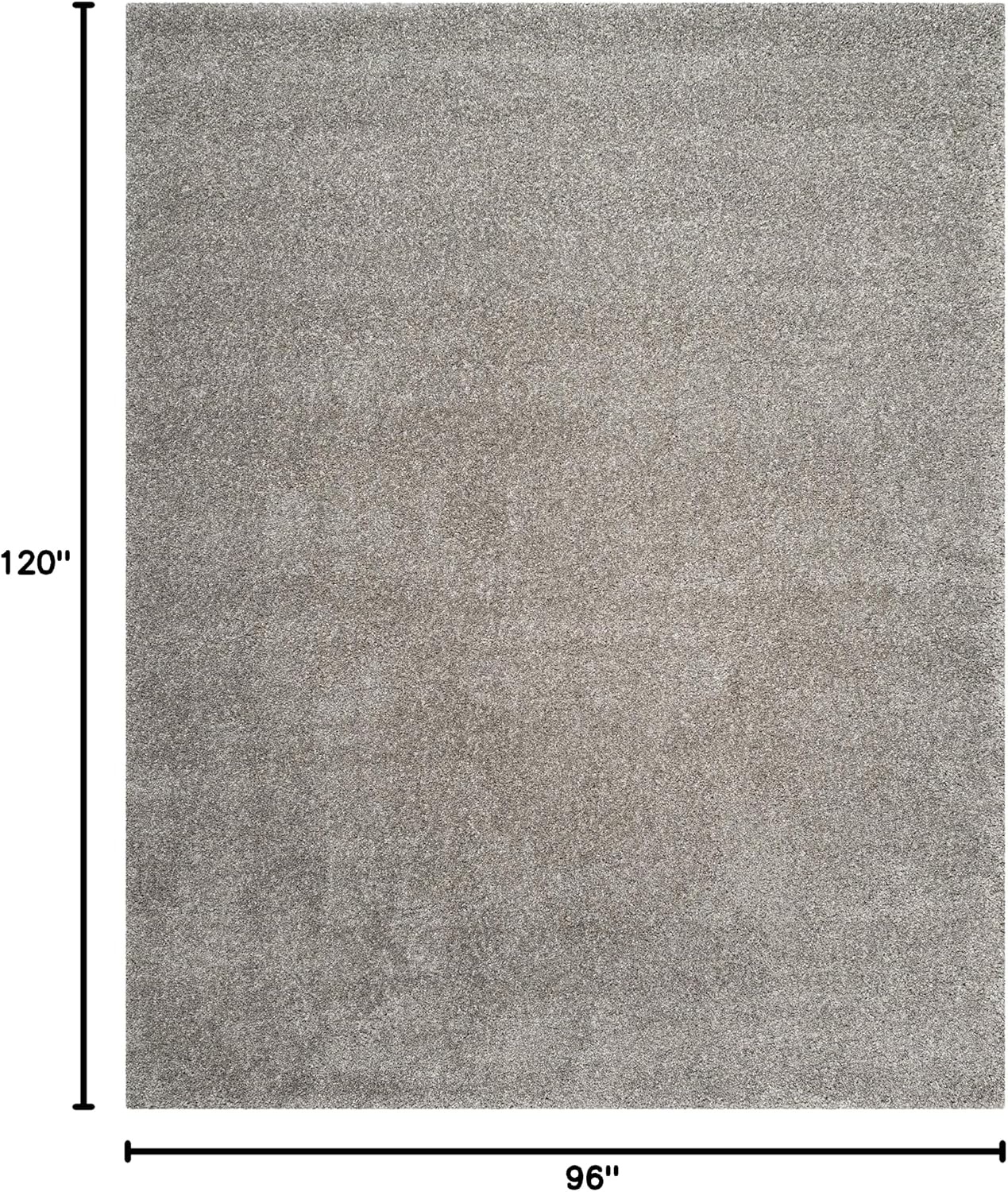 image:imageSAFAVIEH Santa Monica Shag Collection 8 x 10 Navy SGN725 Solid NonShedding Living Room Bedroom Dining Room Entryway Plush 2inch Thick Area RugSilver