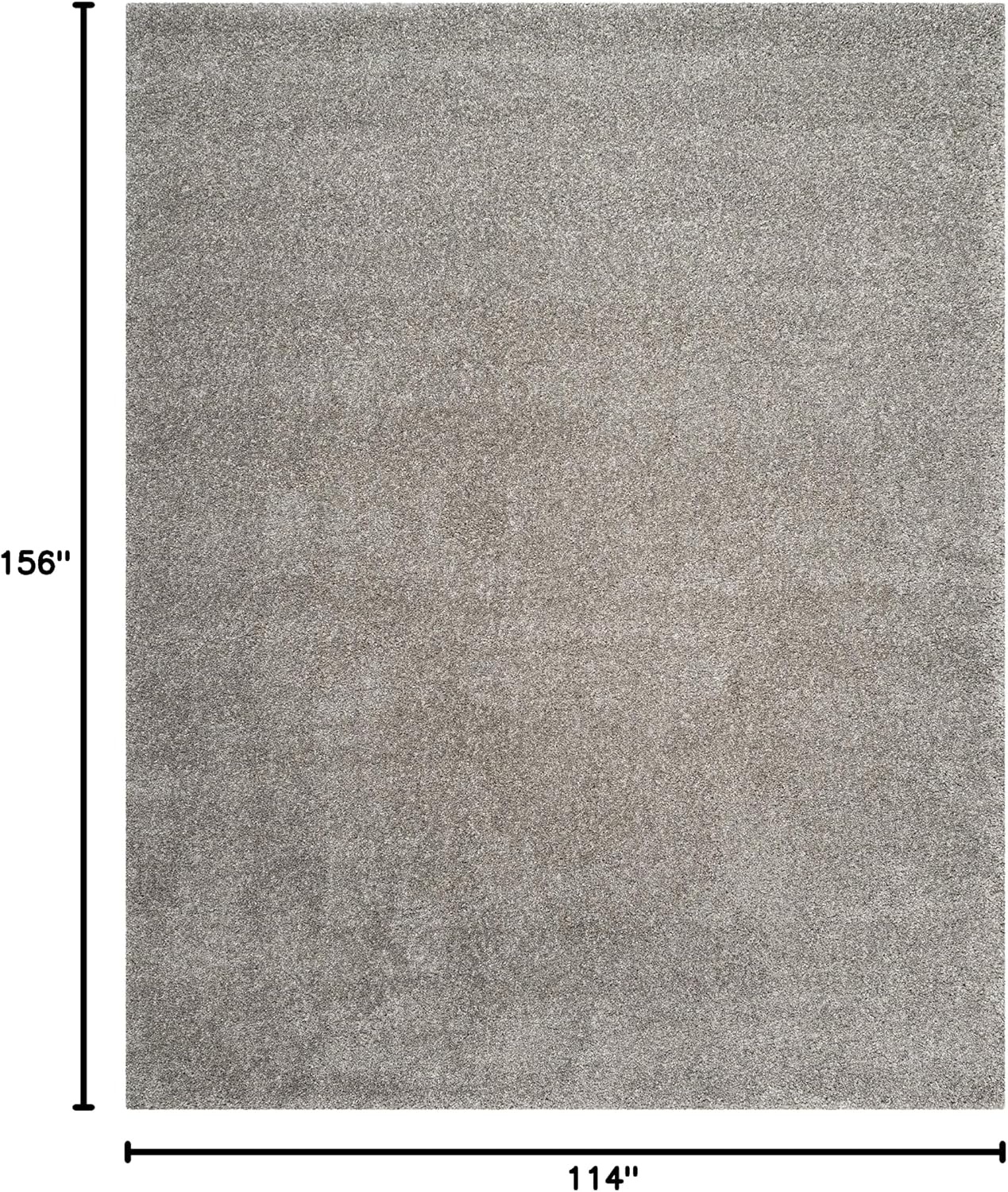 image:imageSAFAVIEH Santa Monica Shag Collection 8 x 10 Navy SGN725 Solid NonShedding Living Room Bedroom Dining Room Entryway Plush 2inch Thick Area RugSilver