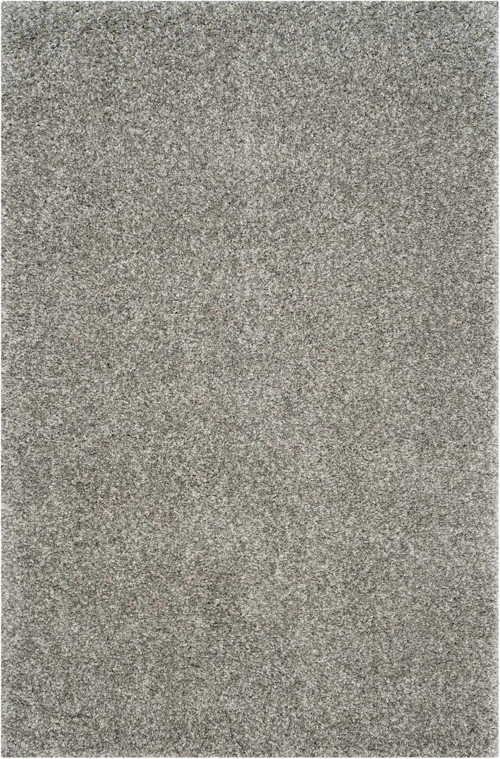 image:imageSAFAVIEH Santa Monica Shag Collection 8 x 10 Navy SGN725 Solid NonShedding Living Room Bedroom Dining Room Entryway Plush 2inch Thick Area RugSilver