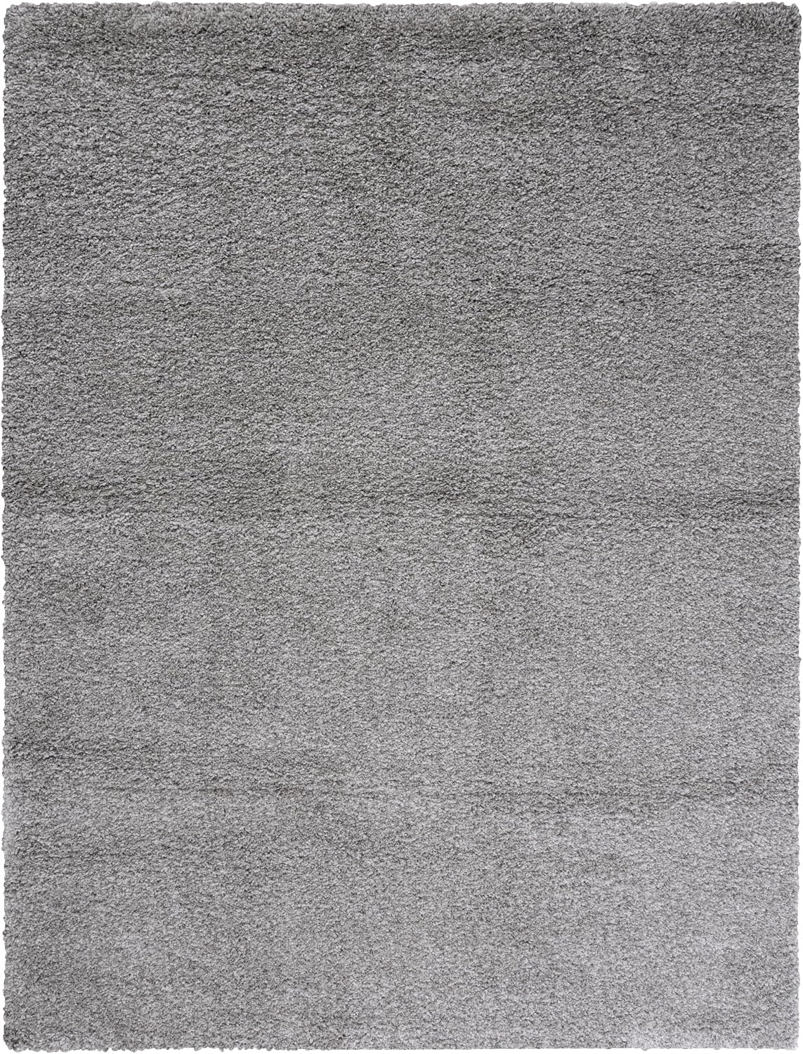 image:imageSAFAVIEH Santa Monica Shag Collection 8 x 10 Navy SGN725 Solid NonShedding Living Room Bedroom Dining Room Entryway Plush 2inch Thick Area RugSilver