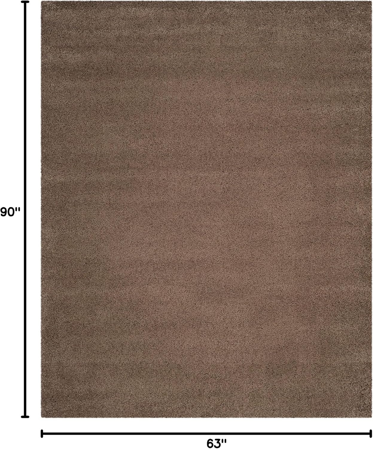 image:imageSAFAVIEH Santa Monica Shag Collection 8 x 10 Navy SGN725 Solid NonShedding Living Room Bedroom Dining Room Entryway Plush 2inch Thick Area RugTaupe