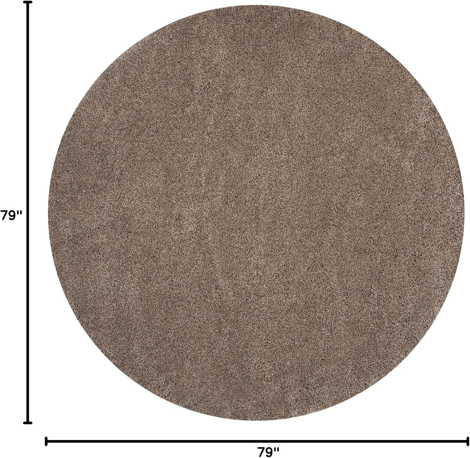 image:imageSAFAVIEH Santa Monica Shag Collection 8 x 10 Navy SGN725 Solid NonShedding Living Room Bedroom Dining Room Entryway Plush 2inch Thick Area RugTaupe