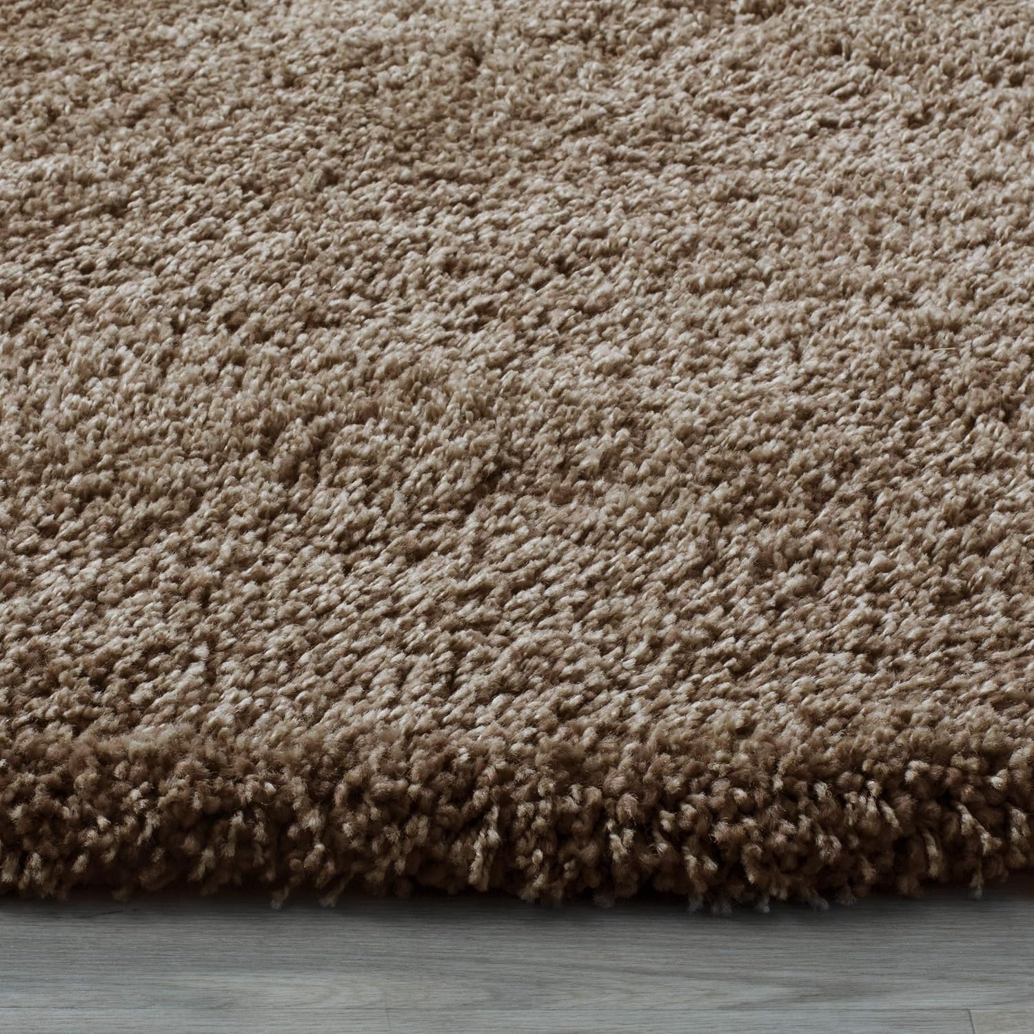 image:imageSAFAVIEH Santa Monica Shag Collection 8 x 10 Navy SGN725 Solid NonShedding Living Room Bedroom Dining Room Entryway Plush 2inch Thick Area RugTaupe
