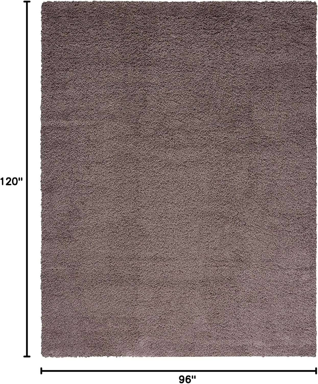 image:imageSAFAVIEH Santa Monica Shag Collection 8 x 10 Navy SGN725 Solid NonShedding Living Room Bedroom Dining Room Entryway Plush 2inch Thick Area RugTaupe