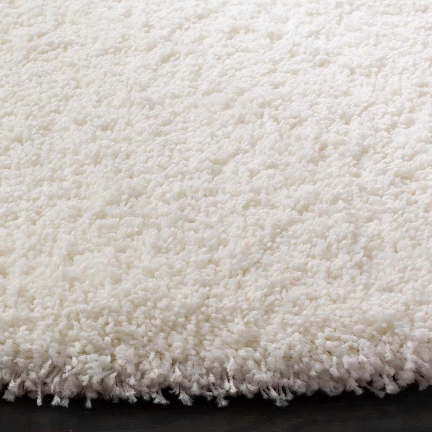 image:imageSAFAVIEH Santa Monica Shag Collection 8 x 10 Navy SGN725 Solid NonShedding Living Room Bedroom Dining Room Entryway Plush 2inch Thick Area RugWhite