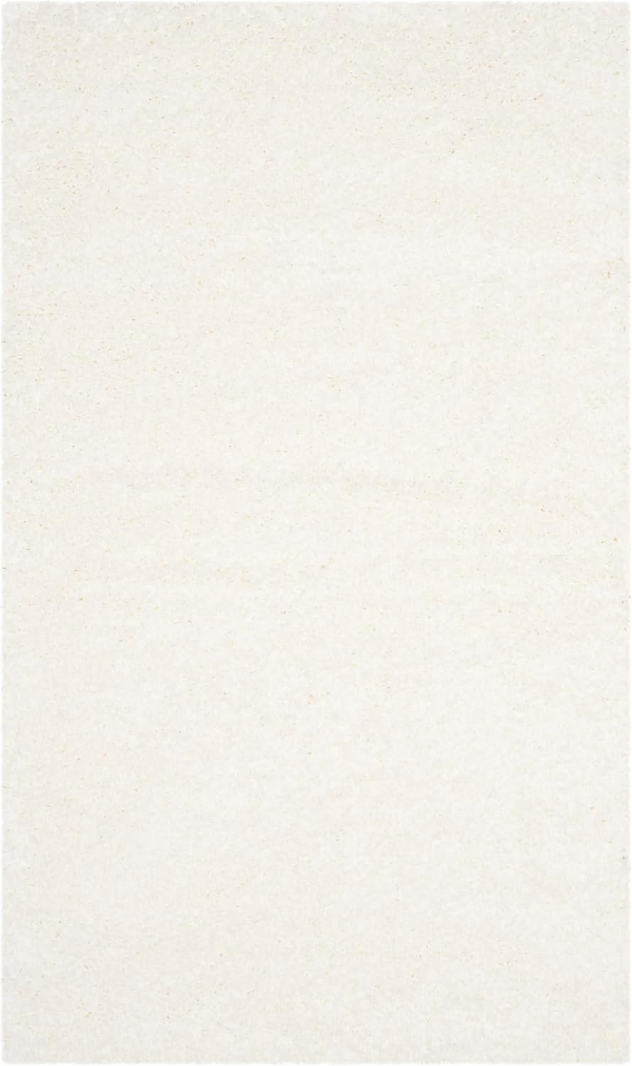 image:imageSAFAVIEH Santa Monica Shag Collection 8 x 10 Navy SGN725 Solid NonShedding Living Room Bedroom Dining Room Entryway Plush 2inch Thick Area RugWhite