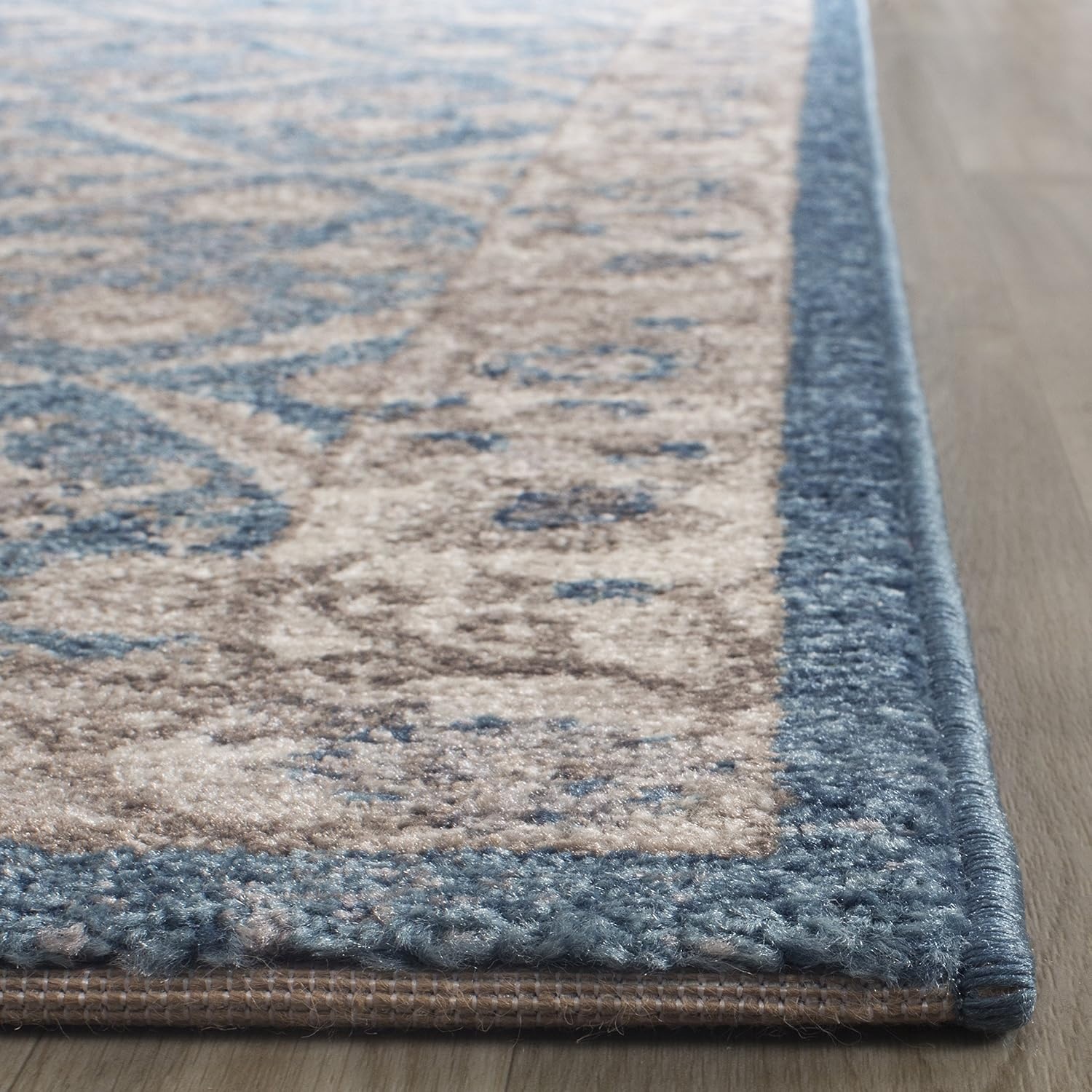 image:imageSAFAVIEH Sofia Collection Area Rug 9 x 12 Blue amp Beige Vintage Oriental Distressed Design NonShedding amp Easy Care Ideal for High Traffic Areas in Living Room Bedroom SOF378CBlueBeige