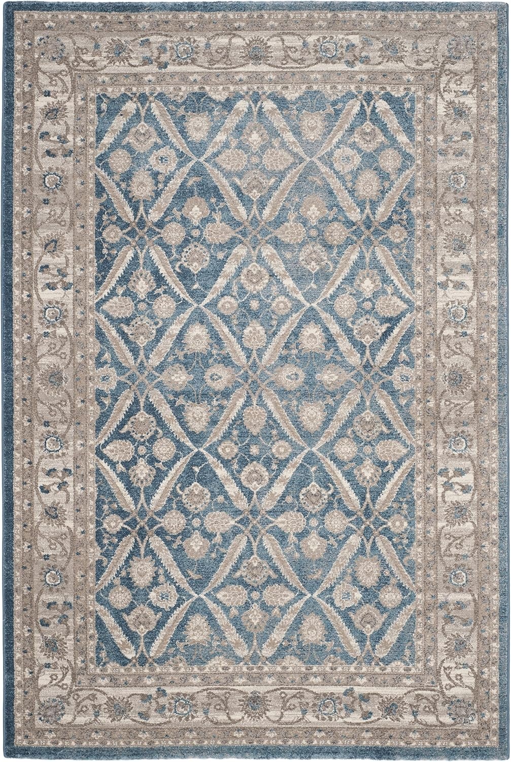 image:imageSAFAVIEH Sofia Collection Area Rug 9 x 12 Blue amp Beige Vintage Oriental Distressed Design NonShedding amp Easy Care Ideal for High Traffic Areas in Living Room Bedroom SOF378CBlueBeige