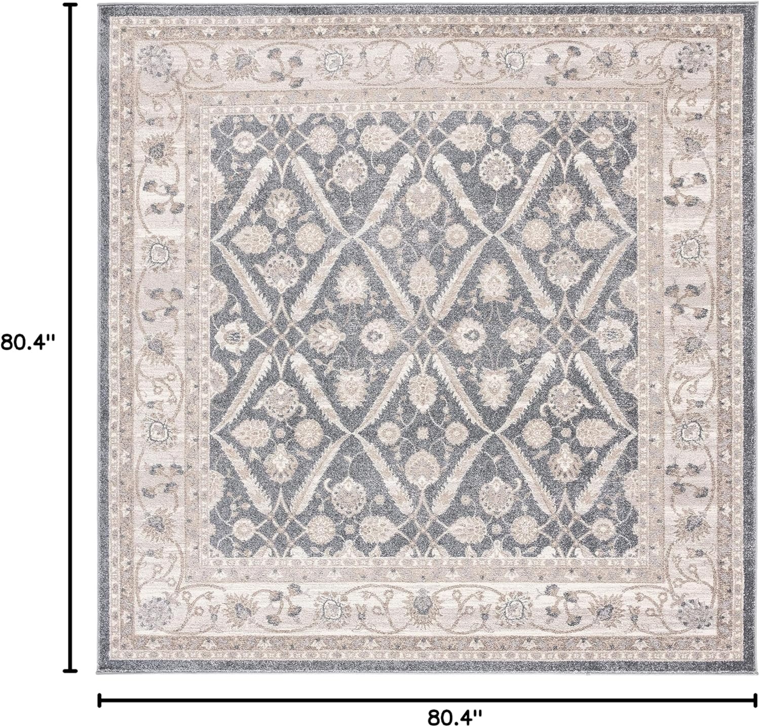 image:imageSAFAVIEH Sofia Collection Area Rug 9 x 12 Blue amp Beige Vintage Oriental Distressed Design NonShedding amp Easy Care Ideal for High Traffic Areas in Living Room Bedroom SOF378CDark GreyBeige