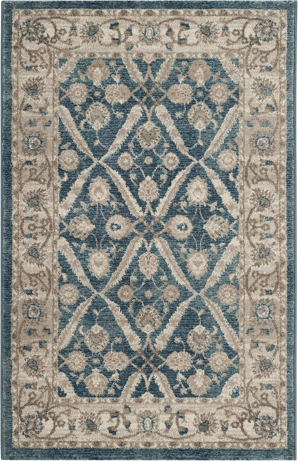 image:imageSAFAVIEH Sofia Collection Area Rug 9 x 12 Blue amp Beige Vintage Oriental Distressed Design NonShedding amp Easy Care Ideal for High Traffic Areas in Living Room Bedroom SOF378CBlueBeige