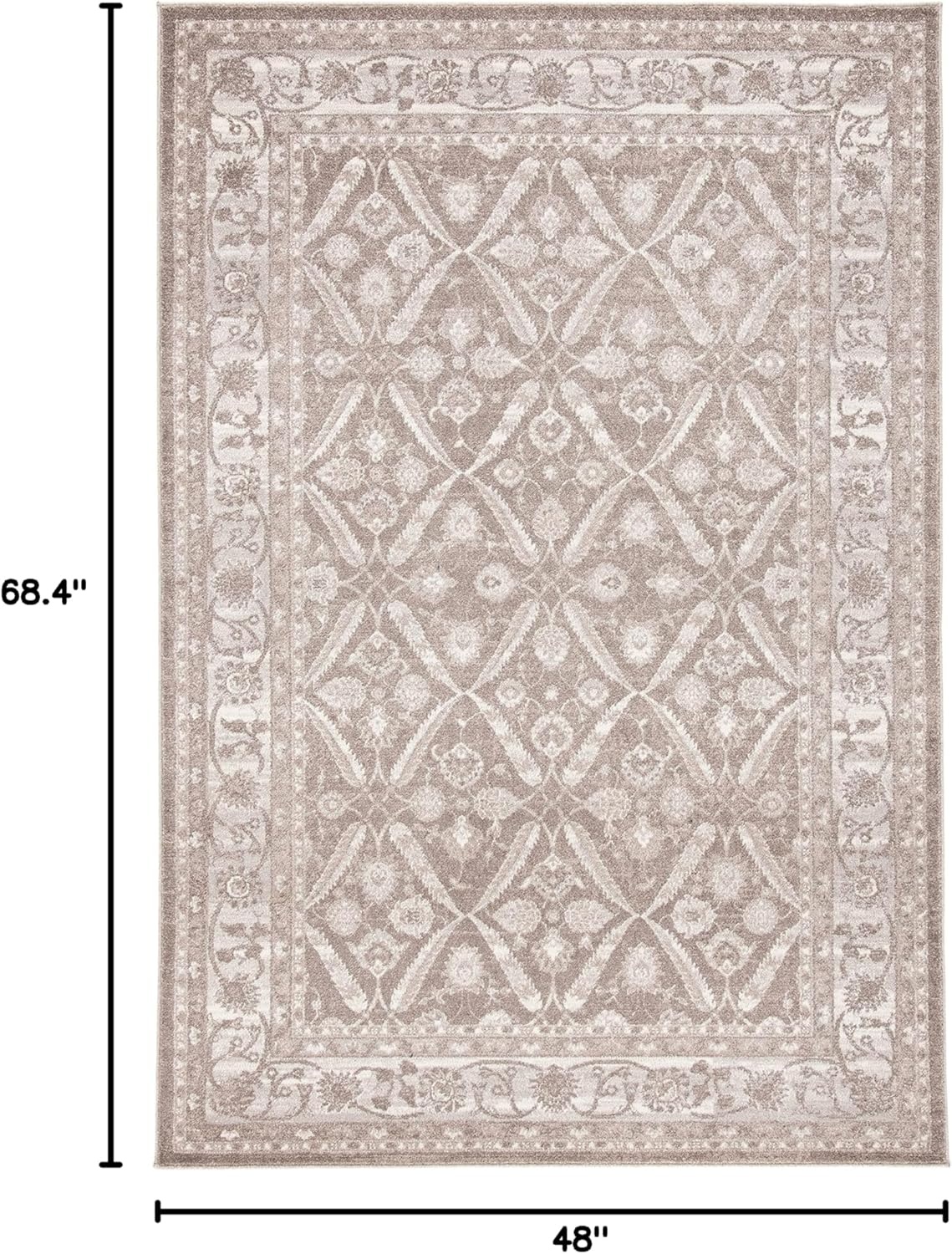 image:imageSAFAVIEH Sofia Collection Area Rug 9 x 12 Blue amp Beige Vintage Oriental Distressed Design NonShedding amp Easy Care Ideal for High Traffic Areas in Living Room Bedroom SOF378CTanBeige