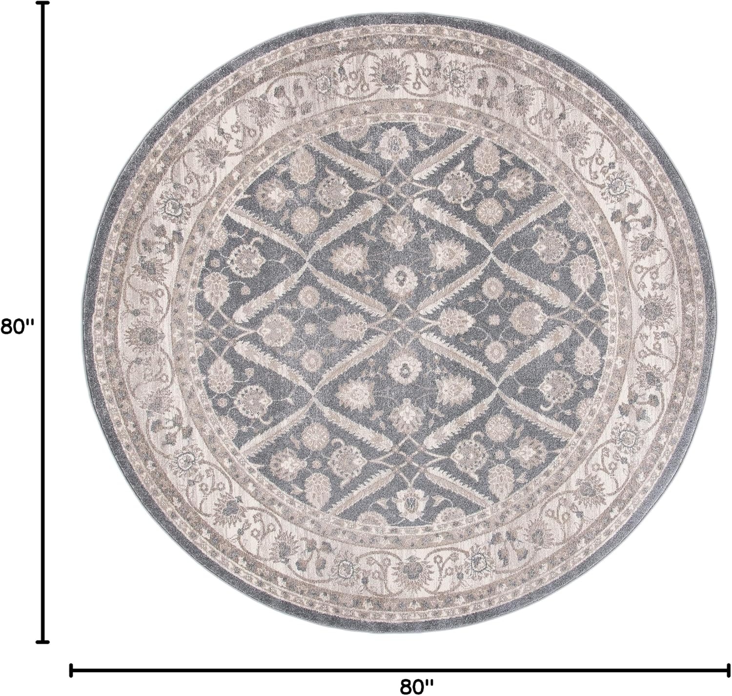 image:imageSAFAVIEH Sofia Collection Area Rug 9 x 12 Blue amp Beige Vintage Oriental Distressed Design NonShedding amp Easy Care Ideal for High Traffic Areas in Living Room Bedroom SOF378CDark GreyBeige