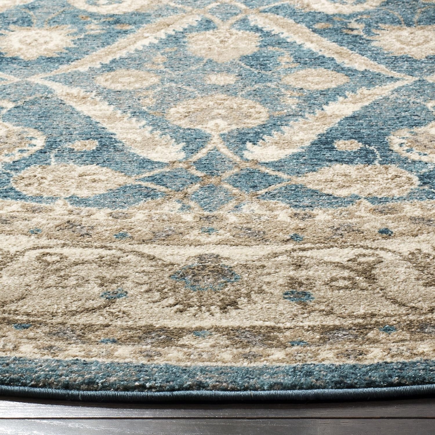 image:imageSAFAVIEH Sofia Collection Area Rug 9 x 12 Blue amp Beige Vintage Oriental Distressed Design NonShedding amp Easy Care Ideal for High Traffic Areas in Living Room Bedroom SOF378CBlueBeige