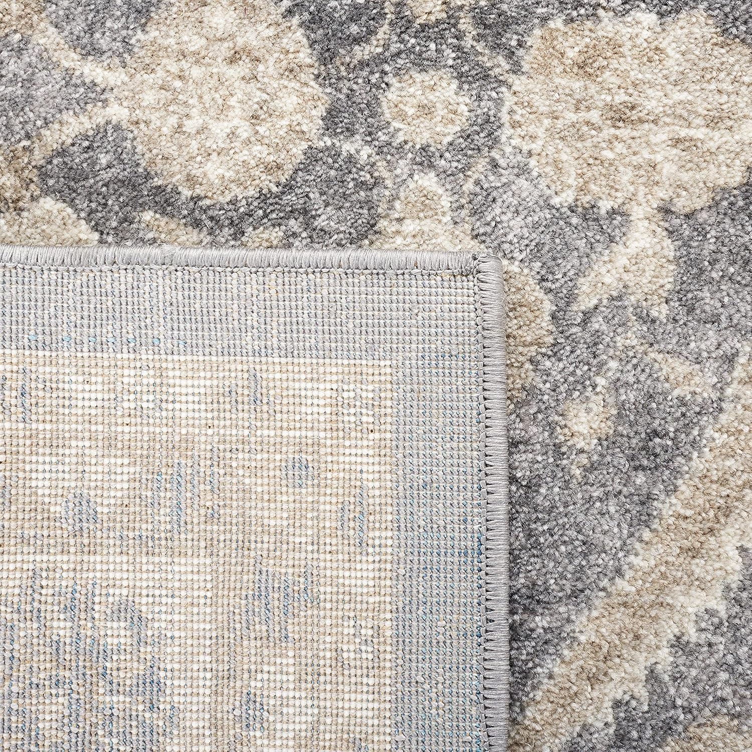 image:imageSAFAVIEH Sofia Collection Area Rug 9 x 12 Blue amp Beige Vintage Oriental Distressed Design NonShedding amp Easy Care Ideal for High Traffic Areas in Living Room Bedroom SOF378CDark GreyBeige