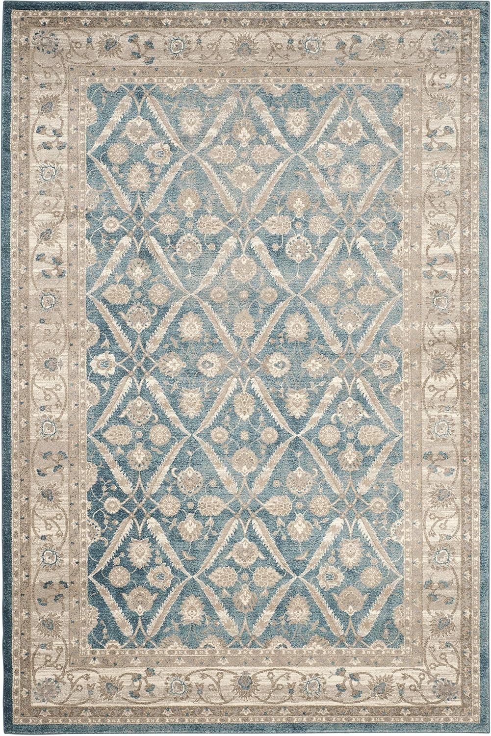 image:imageSAFAVIEH Sofia Collection Area Rug 9 x 12 Blue amp Beige Vintage Oriental Distressed Design NonShedding amp Easy Care Ideal for High Traffic Areas in Living Room Bedroom SOF378CBlueBeige
