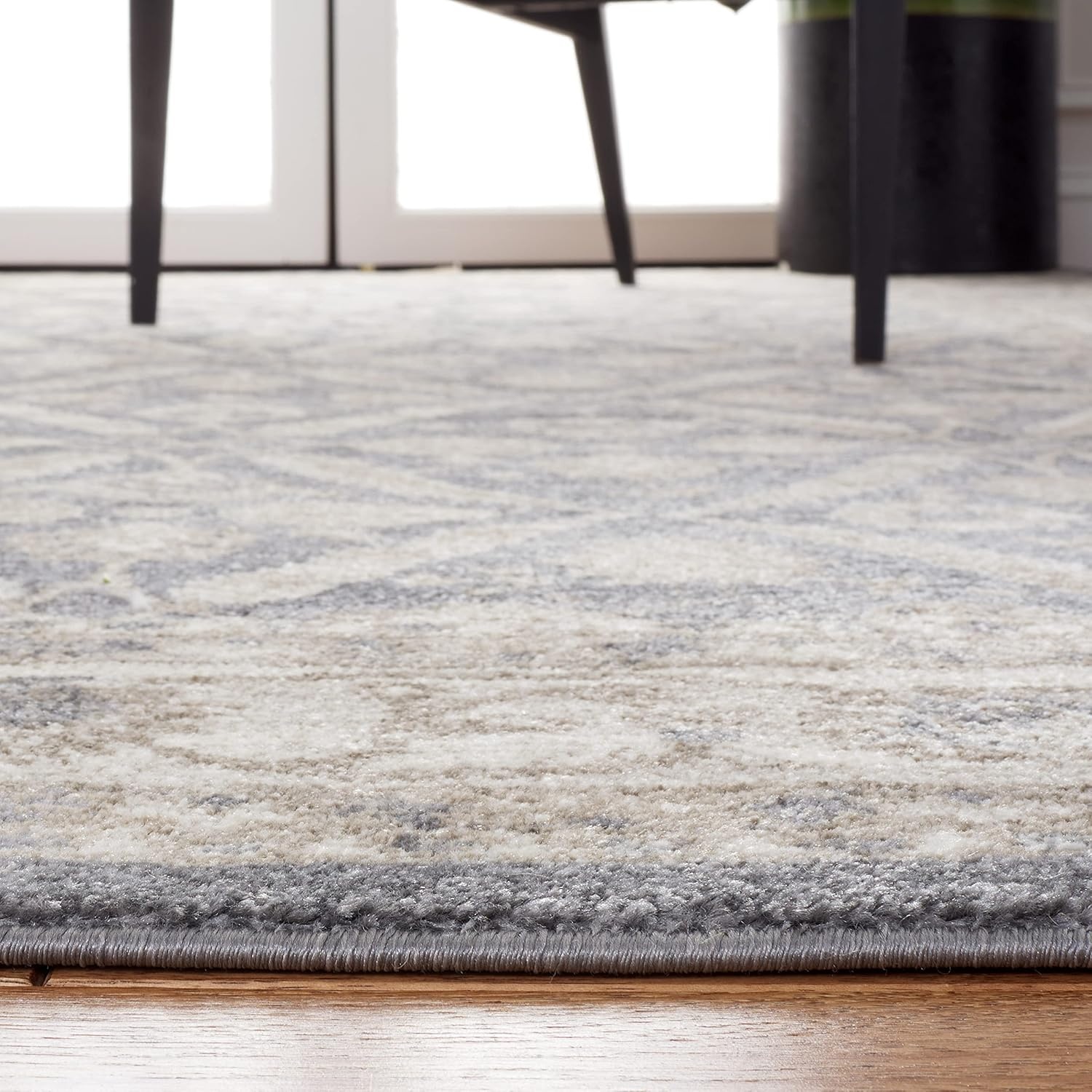 image:imageSAFAVIEH Sofia Collection Area Rug 9 x 12 Blue amp Beige Vintage Oriental Distressed Design NonShedding amp Easy Care Ideal for High Traffic Areas in Living Room Bedroom SOF378CDark GreyBeige
