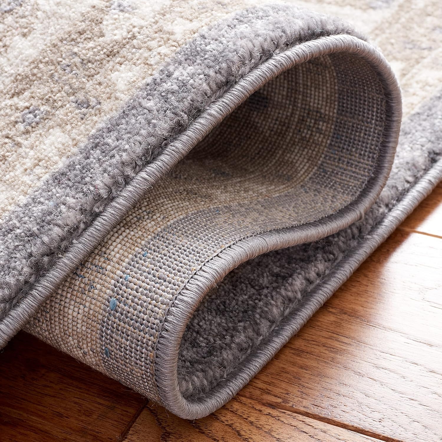 image:imageSAFAVIEH Sofia Collection Area Rug 9 x 12 Blue amp Beige Vintage Oriental Distressed Design NonShedding amp Easy Care Ideal for High Traffic Areas in Living Room Bedroom SOF378CDark GreyBeige