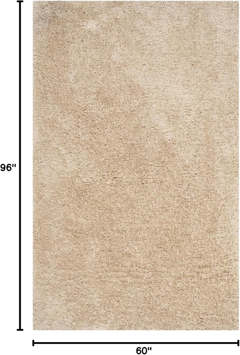 image:imageSAFAVIEH Supreme Shag Collection 8 x 10 Light Blue SGS621D Handmade Solid 15inch Thick Area RugBeige