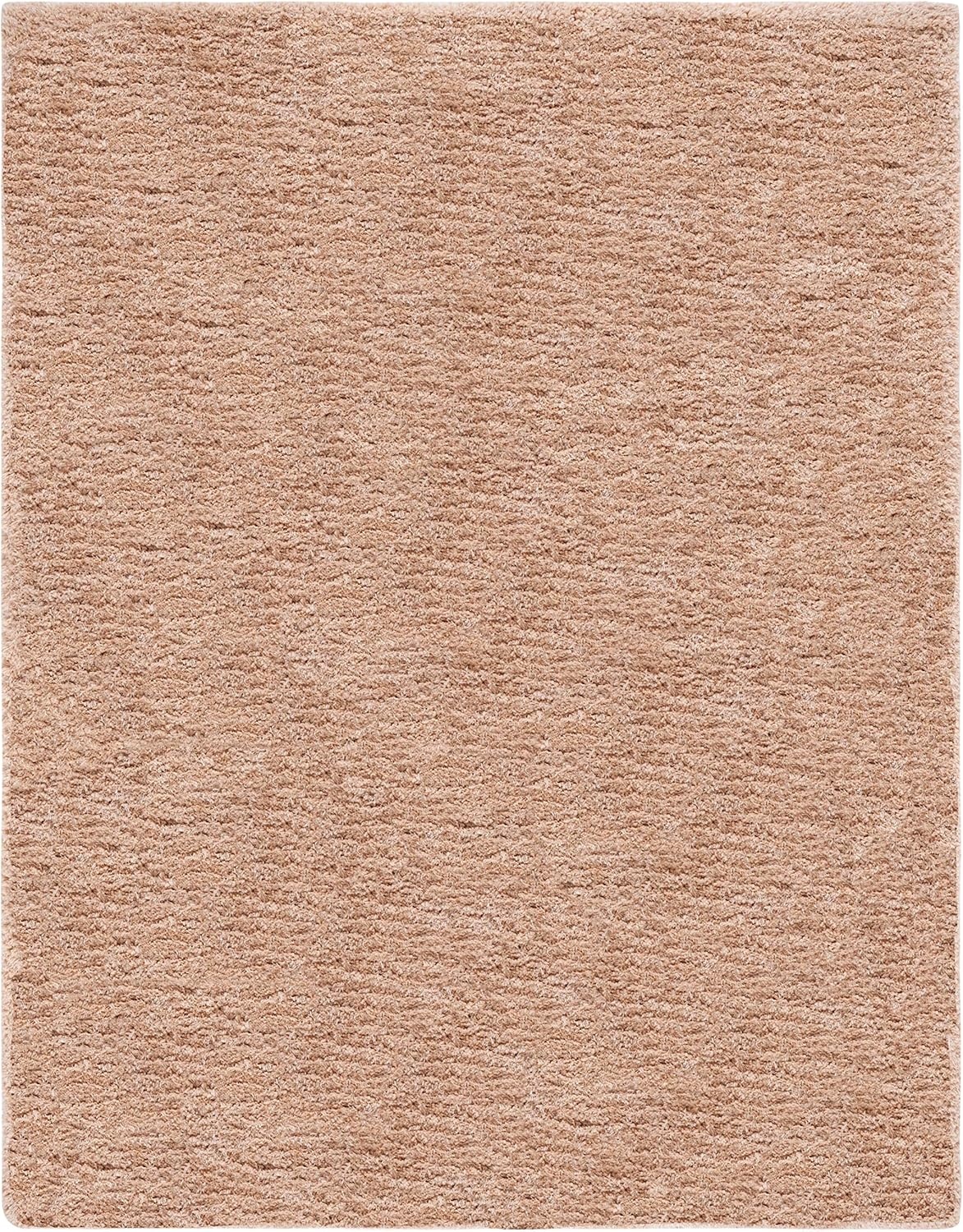 image:imageSAFAVIEH Supreme Shag Collection 8 x 10 Light Blue SGS621D Handmade Solid 15inch Thick Area RugBeige