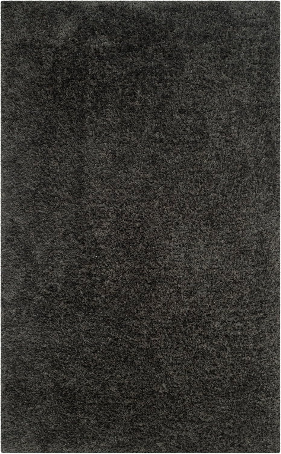 image:imageSAFAVIEH Supreme Shag Collection 8 x 10 Light Blue SGS621D Handmade Solid 15inch Thick Area RugDark Grey