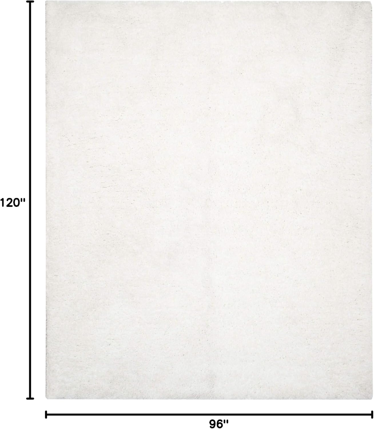 image:imageSAFAVIEH Supreme Shag Collection 8 x 10 Light Blue SGS621D Handmade Solid 15inch Thick Area RugIvory