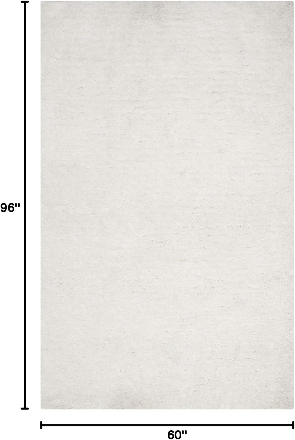 image:imageSAFAVIEH Supreme Shag Collection 8 x 10 Light Blue SGS621D Handmade Solid 15inch Thick Area RugIvory