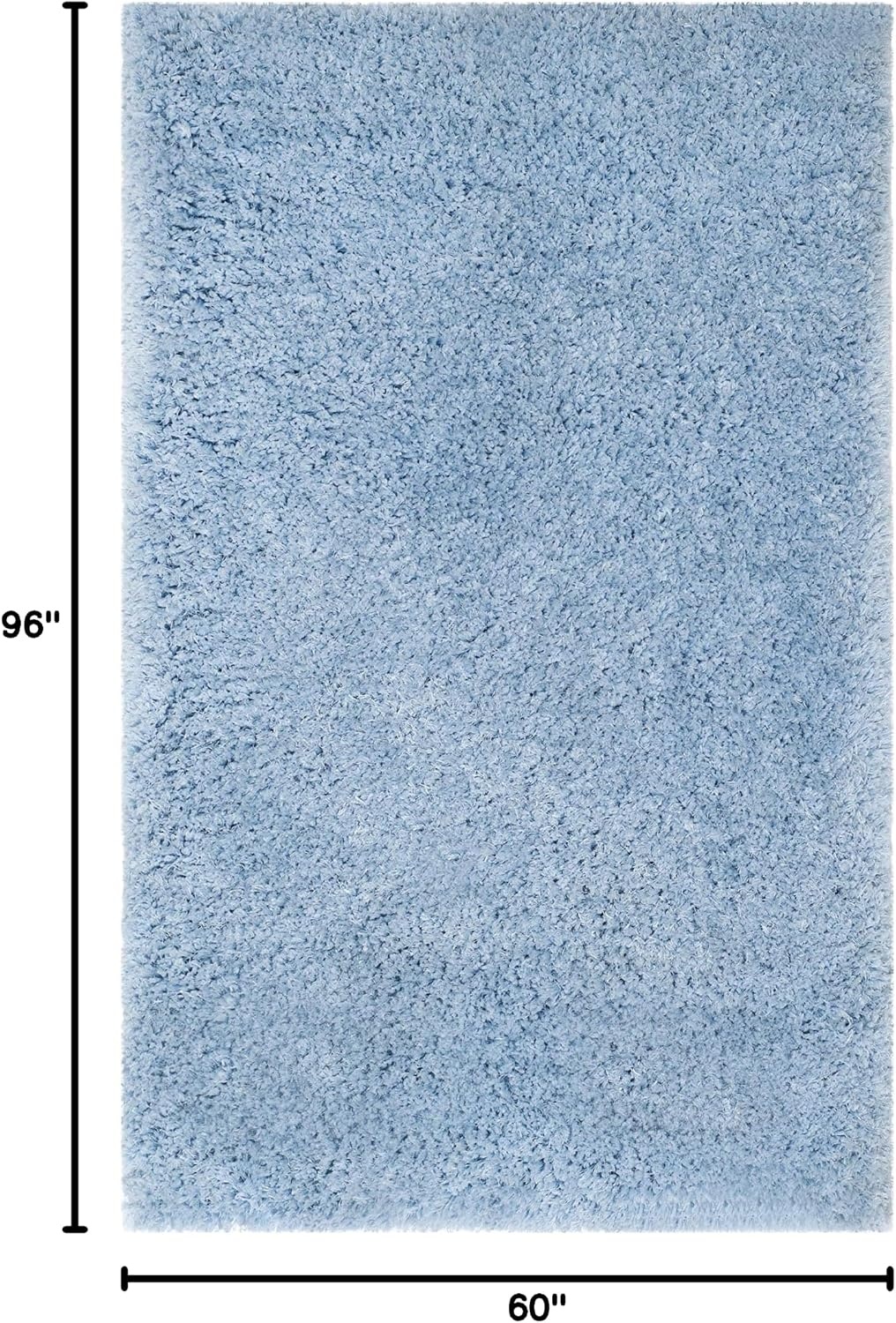 image:imageSAFAVIEH Supreme Shag Collection 8 x 10 Light Blue SGS621D Handmade Solid 15inch Thick Area RugLight Blue
