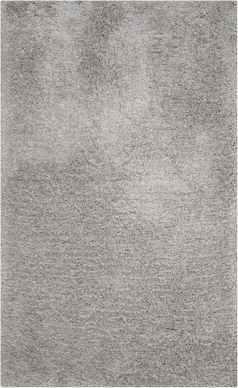 image:imageSAFAVIEH Supreme Shag Collection 8 x 10 Light Blue SGS621D Handmade Solid 15inch Thick Area RugSilver