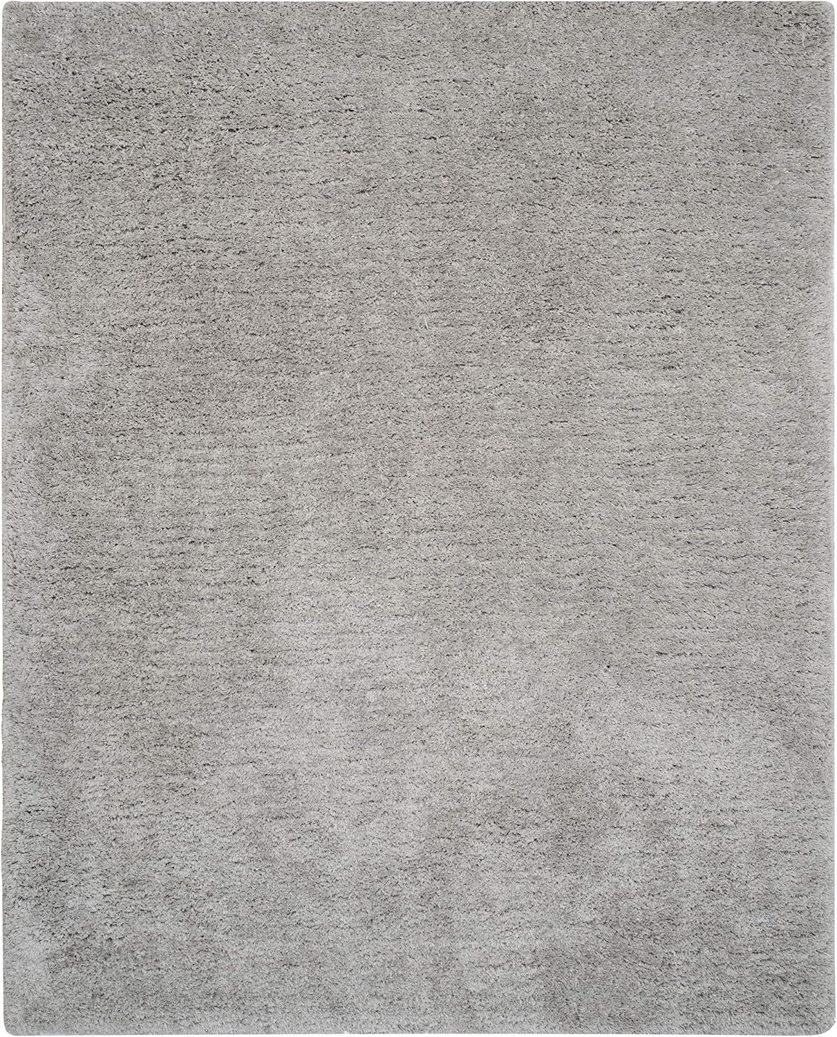 image:imageSAFAVIEH Supreme Shag Collection 8 x 10 Light Blue SGS621D Handmade Solid 15inch Thick Area RugSilver