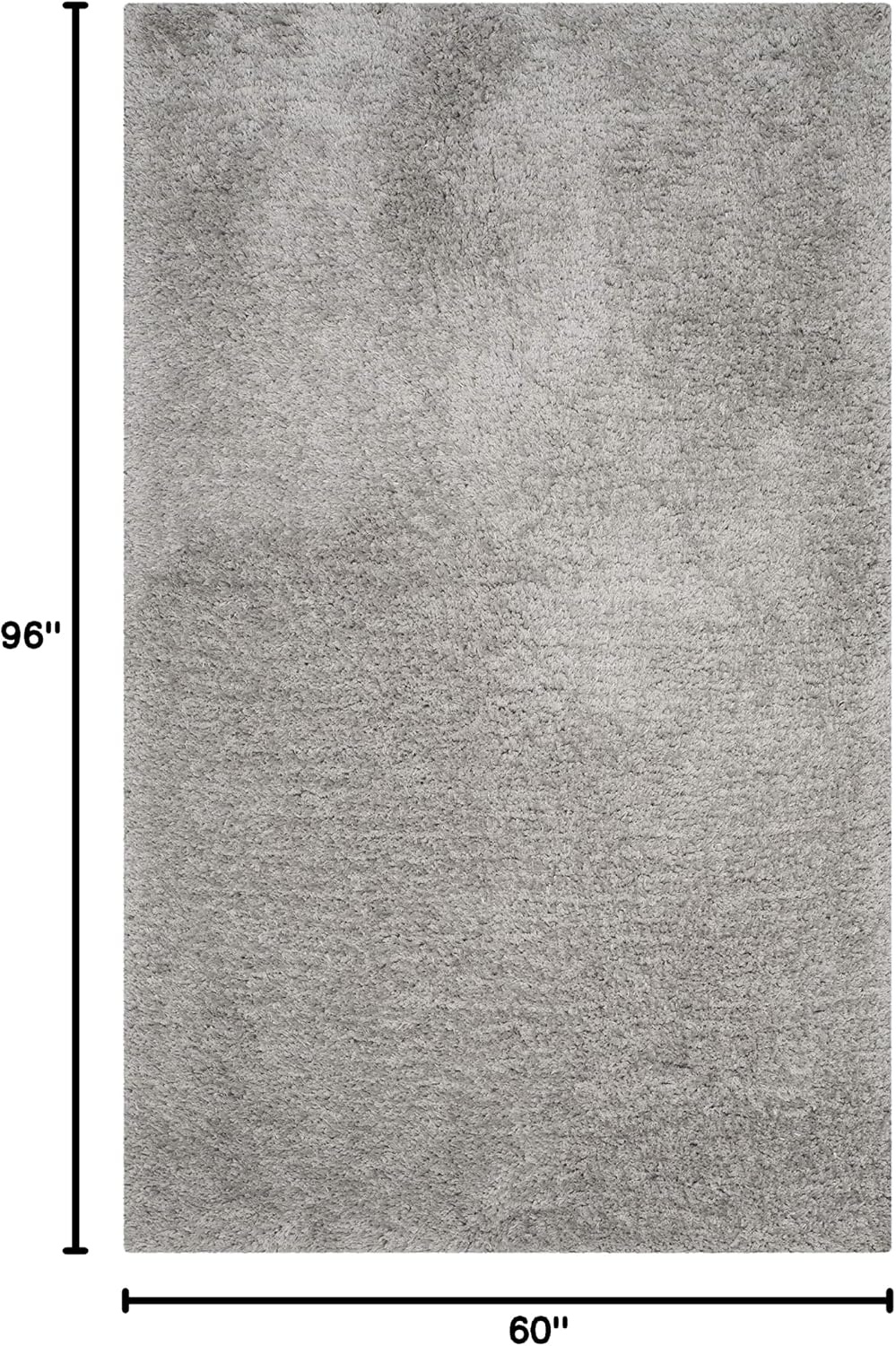 image:imageSAFAVIEH Supreme Shag Collection 8 x 10 Light Blue SGS621D Handmade Solid 15inch Thick Area RugSilver