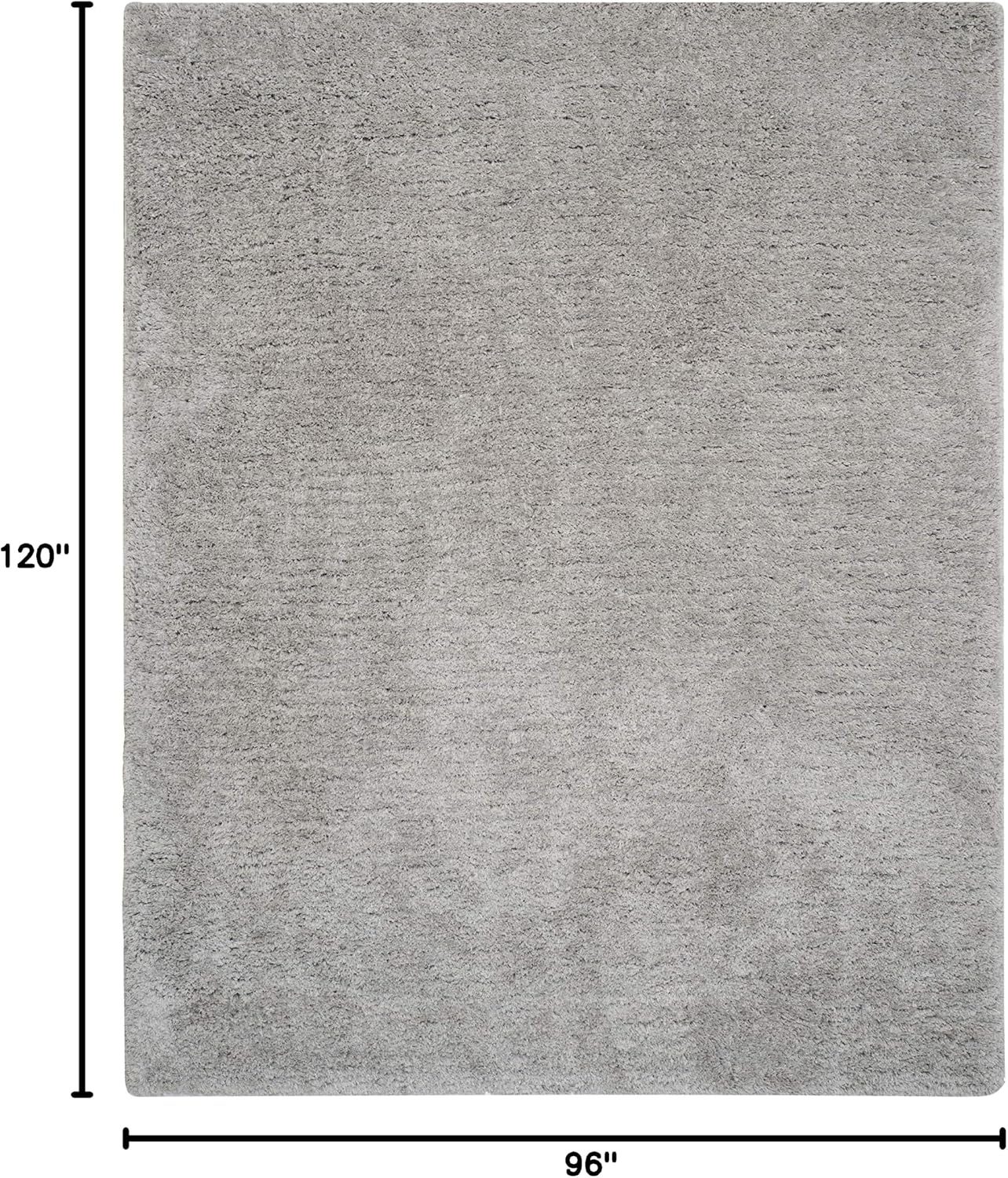 image:imageSAFAVIEH Supreme Shag Collection 8 x 10 Light Blue SGS621D Handmade Solid 15inch Thick Area RugSilver