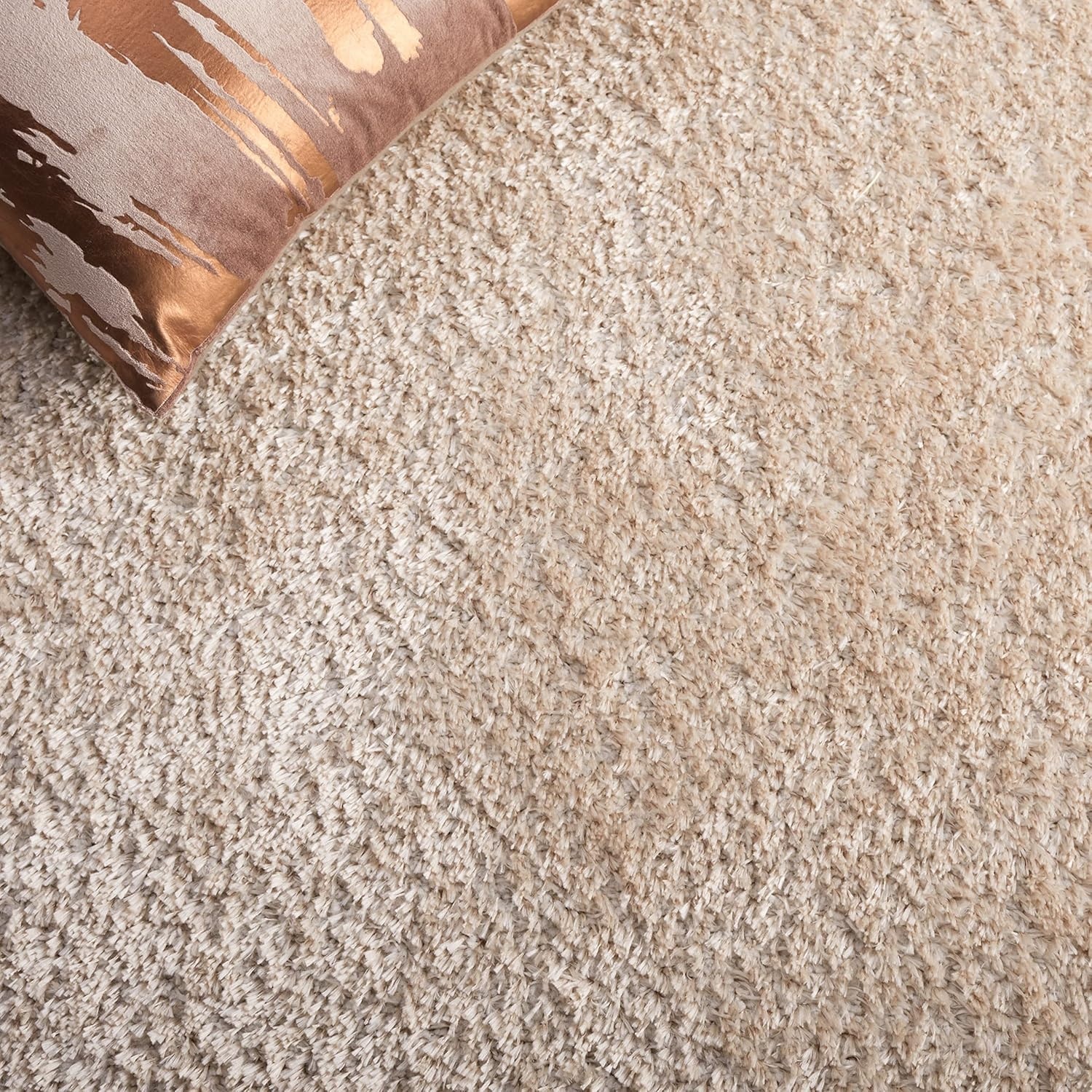 image:imageSAFAVIEH Tahoe Shag Collection Area Rug 9 x 12 Beige Solid Design NonShedding amp Easy Care 12inch Thick Ideal for High Traffic Areas in Living Room Bedroom THO670BBeige