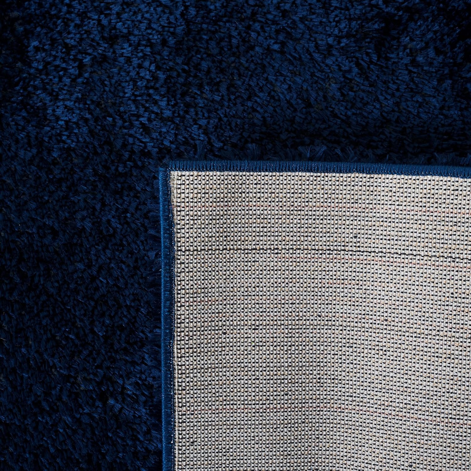 image:imageSAFAVIEH Tahoe Shag Collection Area Rug 9 x 12 Beige Solid Design NonShedding amp Easy Care 12inch Thick Ideal for High Traffic Areas in Living Room Bedroom THO670BNavy