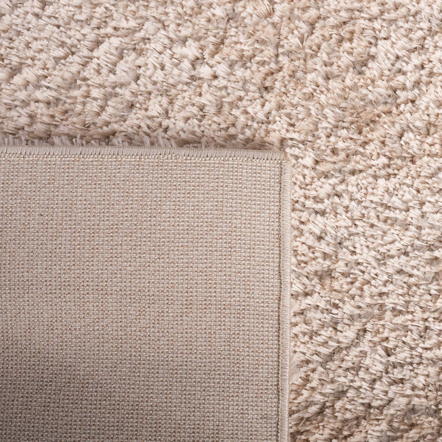 image:imageSAFAVIEH Tahoe Shag Collection Area Rug 9 x 12 Beige Solid Design NonShedding amp Easy Care 12inch Thick Ideal for High Traffic Areas in Living Room Bedroom THO670BBeige