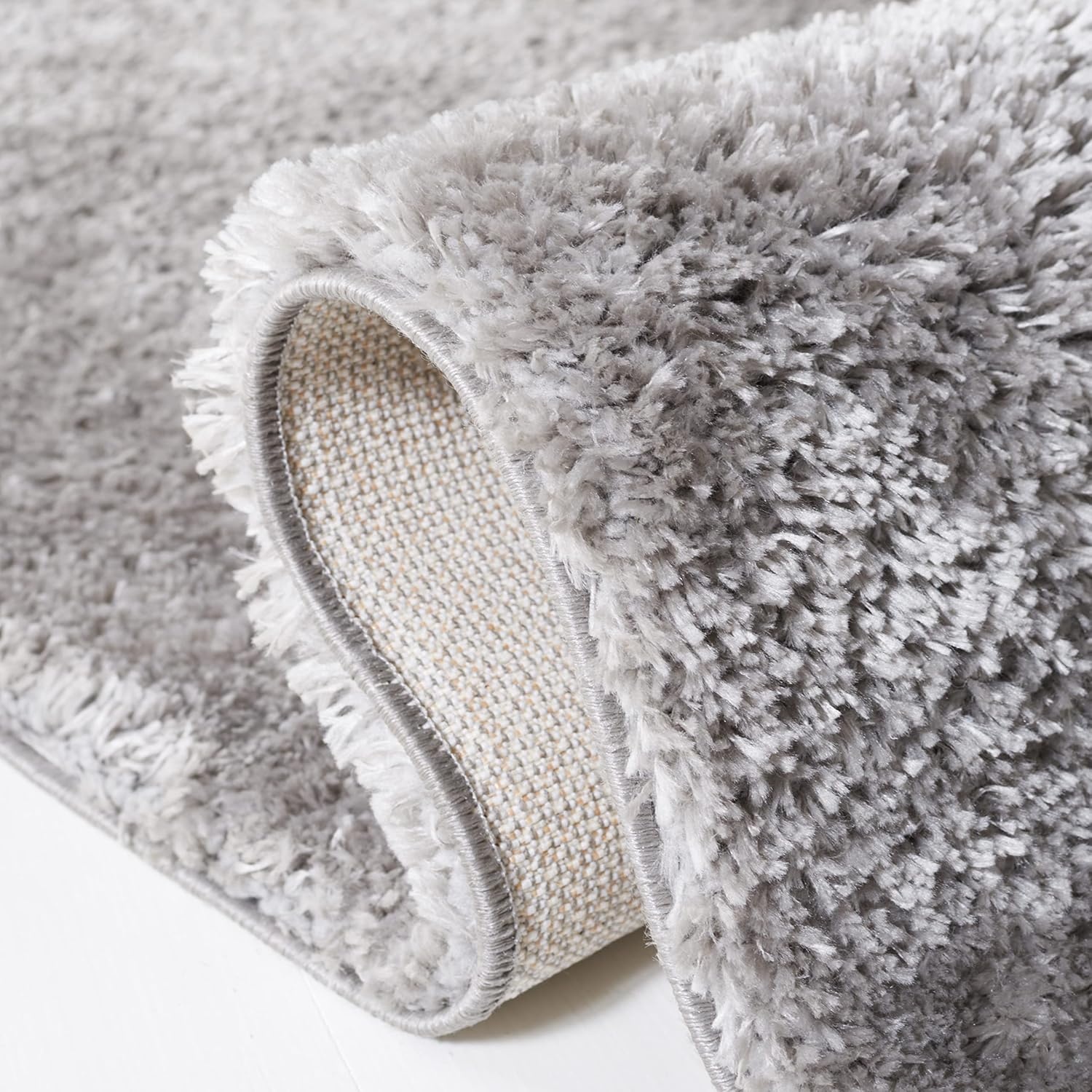 image:imageSAFAVIEH Tahoe Shag Collection Area Rug 9 x 12 Beige Solid Design NonShedding amp Easy Care 12inch Thick Ideal for High Traffic Areas in Living Room Bedroom THO670BGrey