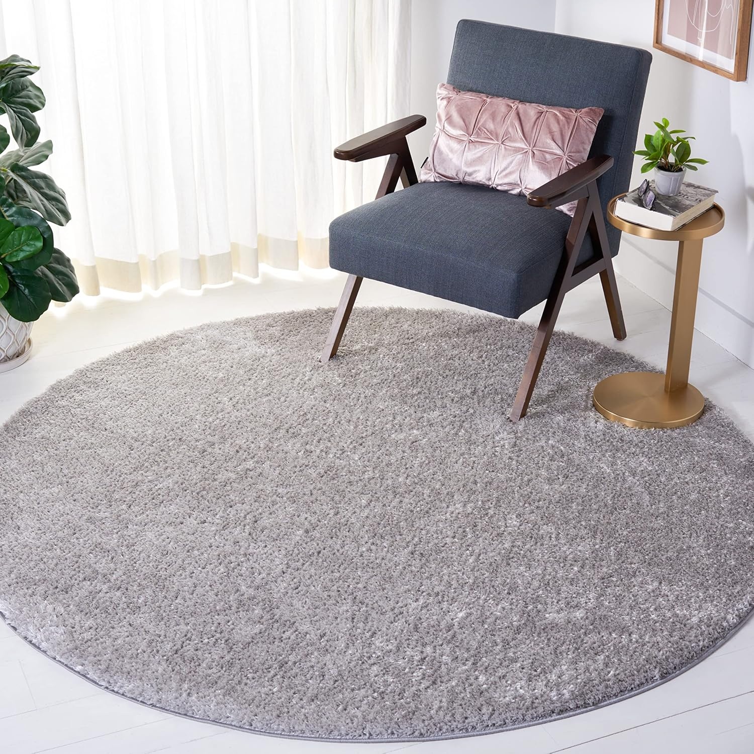 image:imageSAFAVIEH Tahoe Shag Collection Area Rug 9 x 12 Beige Solid Design NonShedding amp Easy Care 12inch Thick Ideal for High Traffic Areas in Living Room Bedroom THO670BGrey
