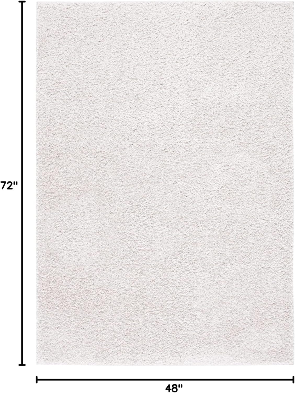image:imageSAFAVIEH Tahoe Shag Collection Area Rug 9 x 12 Beige Solid Design NonShedding amp Easy Care 12inch Thick Ideal for High Traffic Areas in Living Room Bedroom THO670BSilver