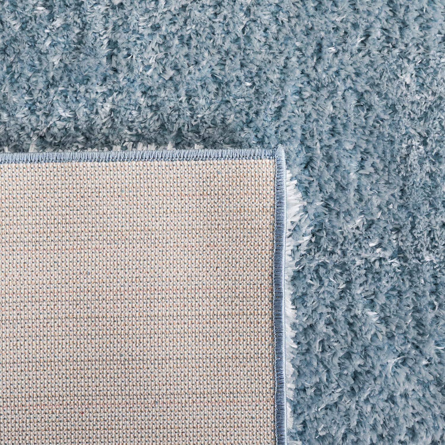 image:imageSAFAVIEH Tahoe Shag Collection Area Rug 9 x 12 Beige Solid Design NonShedding amp Easy Care 12inch Thick Ideal for High Traffic Areas in Living Room Bedroom THO670BBlue
